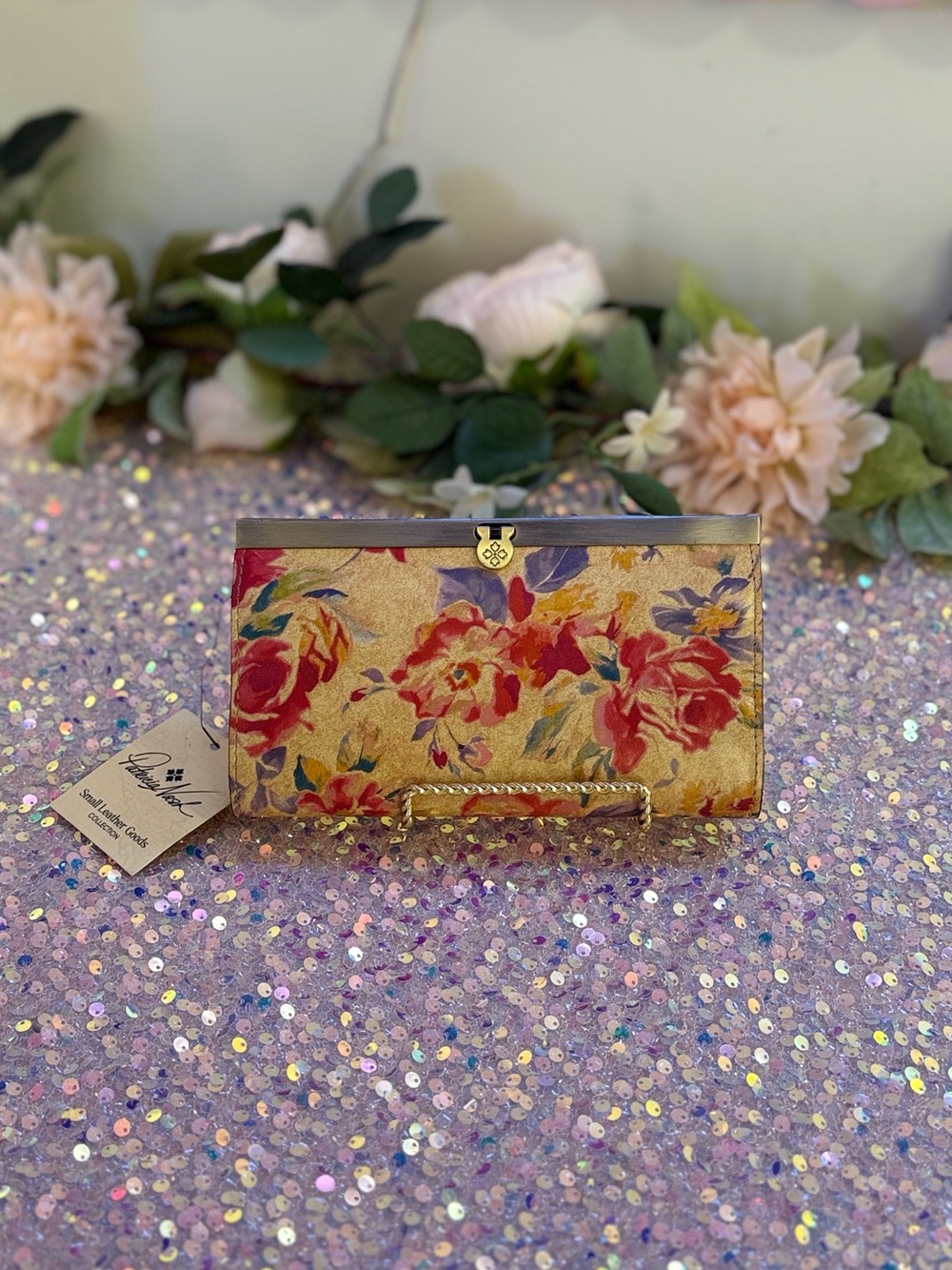 Patricia Nash Cauchy Aegean Blooms Leather Wallet NWT